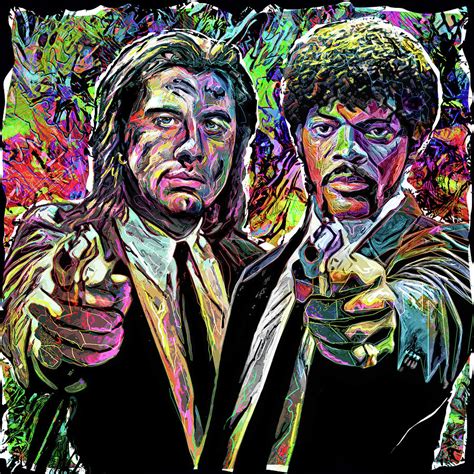 Pulp Fiction - Jules and Vincent Painting by Pat Spark - Pixels