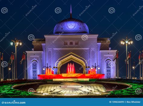 Presidential Palace in Abu Dhabi Stock Image - Image of fountain, persian: 109634499