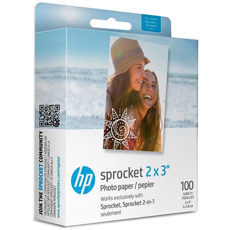 HP Sprocket Photo Paper (2 x 3") Pack Of 100 Sheets - Bristol Cameras