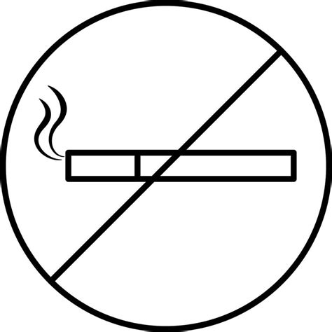 Black Linear Style Stop Smoking Icon. 24160395 Vector Art at Vecteezy