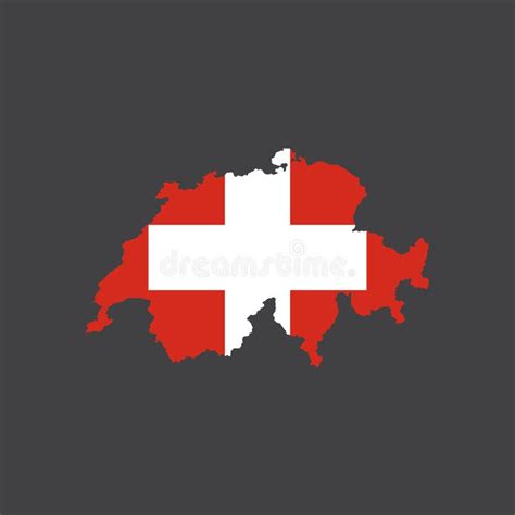 Switzerland flag and map stock vector. Illustration of graphic - 98809983