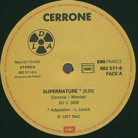 Cerrone - Supernature (Remixes) (1995, Vinyl) | Discogs