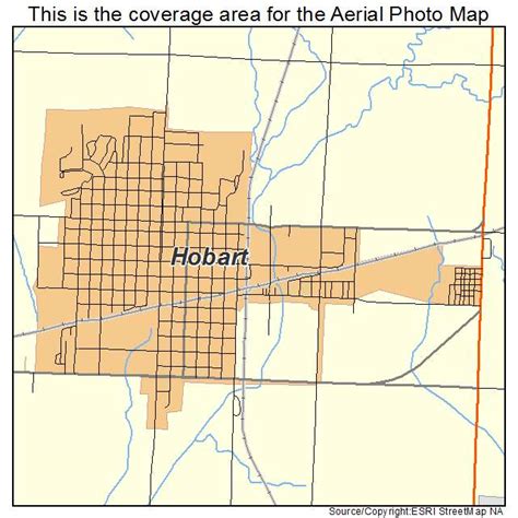 Aerial Photography Map of Hobart, OK Oklahoma