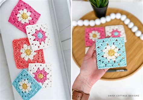 How To Crochet A Daisy Granny Square (Step By Step Tutorial)