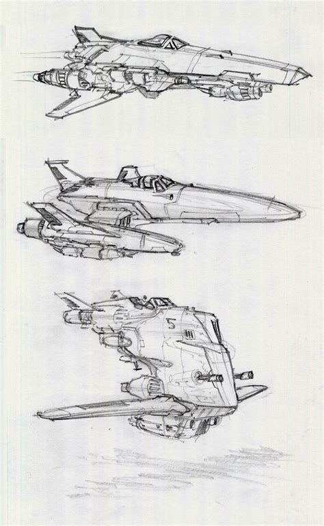 Spaceship sketches by Alex Villarreal | Nave espacial dibujo, Disenos ...