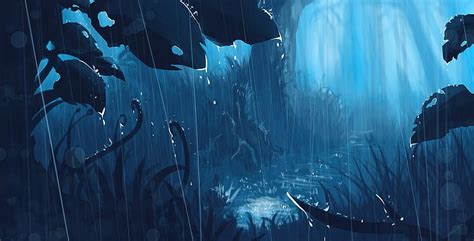 HD wallpaper: landscape, anime, rain, fantasy art | Wallpaper Flare