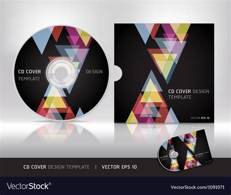 Cd cover design template Royalty Free Vector Image