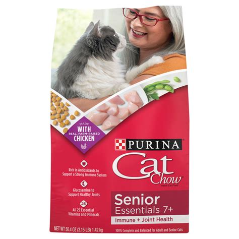 Save on Purina Cat Chow Senior Essentials 7+ Chicken Dry Cat Food Order ...