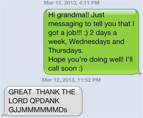 My Grandma Texts!! - Grinning Cheek to Cheek