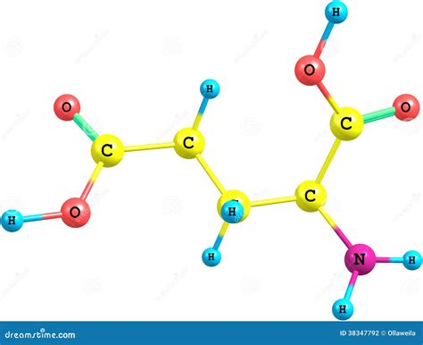 3D Image Of Glutamic Acid Skeletal Formula | CartoonDealer.com #276344047