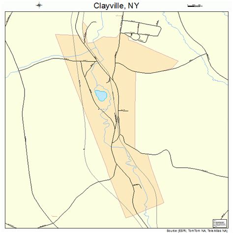 Clayville New York Street Map 3616111