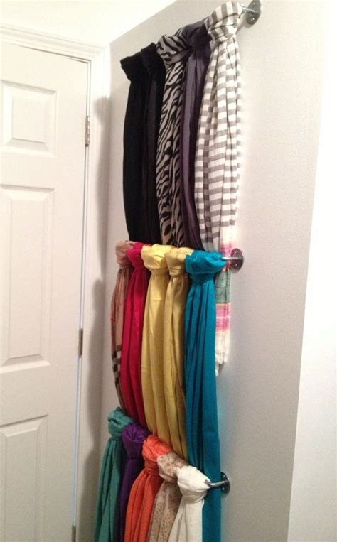 10 Creative and Easy-To-Do Scarf Storage Ideas | Scarf storage, Scarf organization, Organization ...