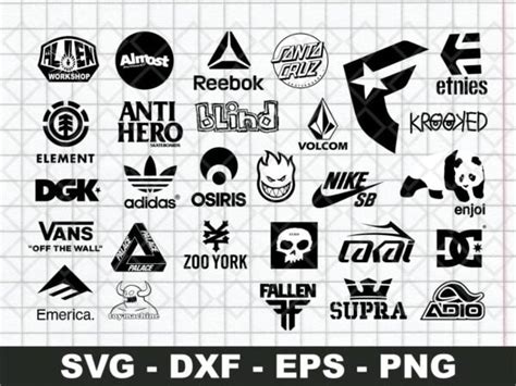 Skateboard Brands Logos SVG Bundle