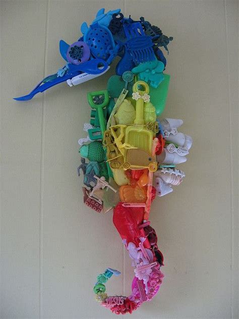 Seahorse made from plastic beach finds brings attention to issue of ...