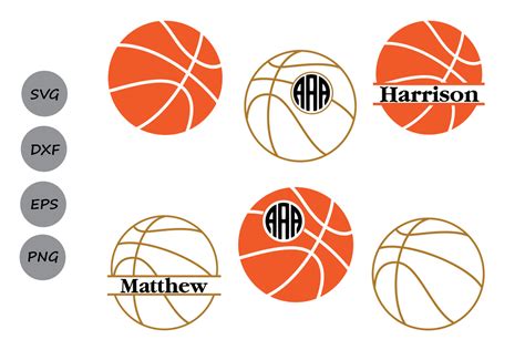 Basketball Monogram Svg (Graphic) by CosmosFineArt · Creative Fabrica