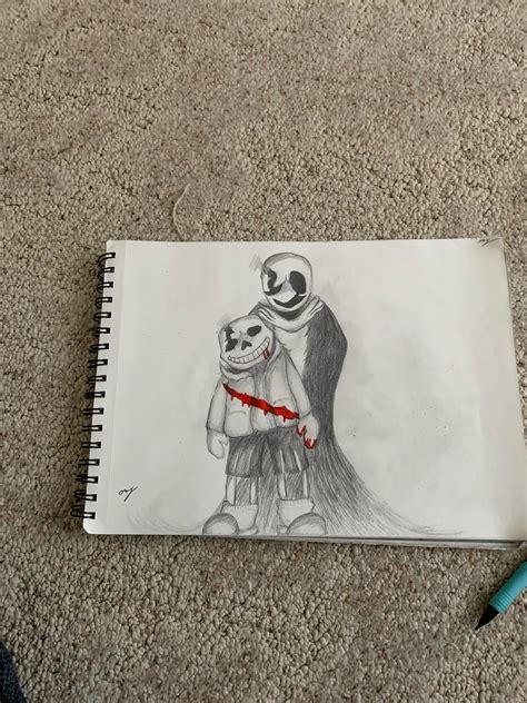 I drew Fanart of Last-Breath Sans and Gaster! : Undertale