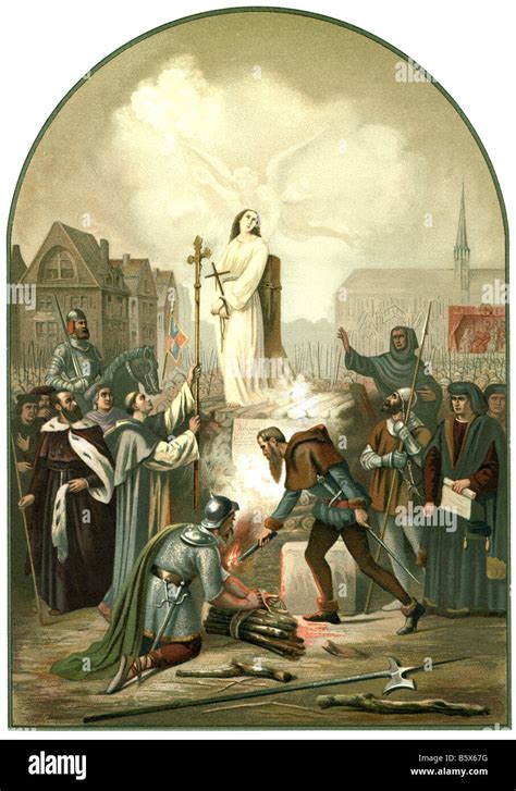 Joan Of Arc Burned At The Stake Painting