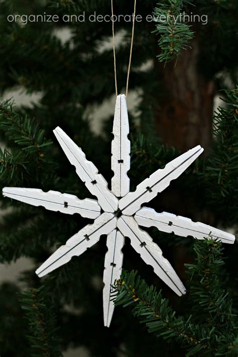 Clothespin Snowflake Ornament Tutorial - U Create