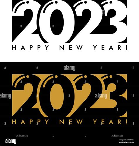 2023 Happy new year logo. Vector template of cover design for your ...