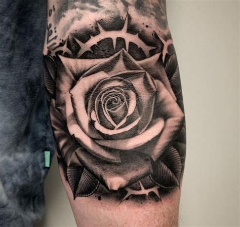 Pin by Certified Customs on Tattoos | Rose elbow tattoo, Elbow tattoos ...