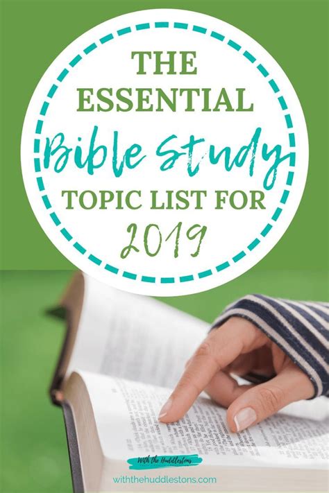 The Essential Bible Study Topic List for 2019 - The Healing Life | Bible study topics, Bible ...