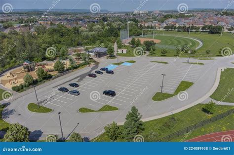 Aerial View of a Parking Lot Stock Photo - Image of summer, parking ...