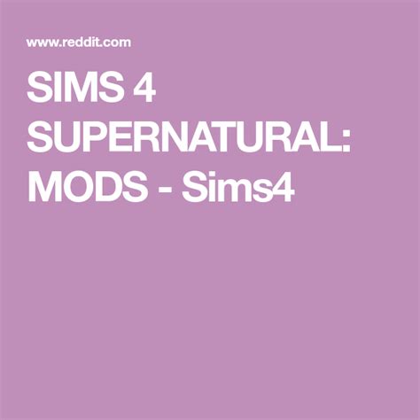 SIMS 4 SUPERNATURAL: MODS - Sims4 Vampire Eyes, Ear Sweeps, Pointed Ears, Sims Mods, Nice Tops ...