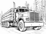 Truck Logging Clipart Log Clip Trucks Pages Coloring Cliparts Cajun  sketch template
