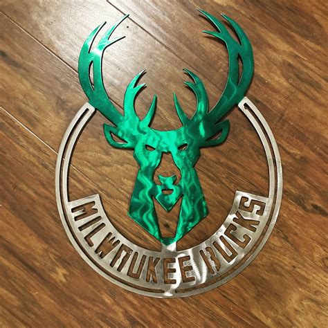 Milwaukee Bucks Custom Metal Sign Milwaukee Buck Sign NBA - Etsy France