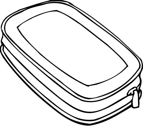 Pencil case coloring page clipart jpg – Clipartix