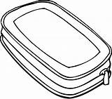 Pencil case coloring Page clipart Jpg – Clipartix sketch template