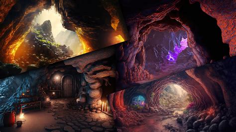 ArtStation - 126 Fantasy Cave Illustration Pack (More Than 8K ...