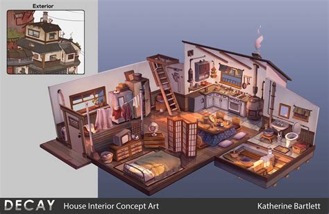 ArtStation - Room Interior Concept Art- Decay