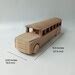 Wooden School Bus Toy, Wooden Toy School Bus, Original Wooden School Bus for Boys, Natural Wood ...