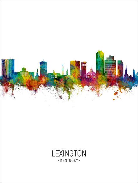 Lexington Skyline Lexington Kentucky Cityscape Art Print - Etsy