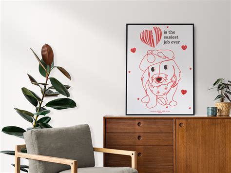 Puppy Love Poster Art Print by maria bouvier on Dribbble