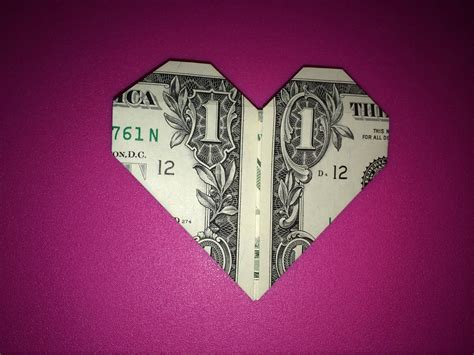 Step By Step Dollar Bill Origami Heart Ring - img-probe