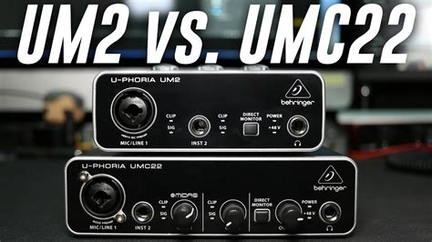 Behringer UM2 vs. UMC22 Budget Interface Comparison (Versus Series ...