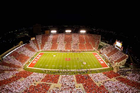 Striped Rice Eccles Stadium per @BlockU. This shot is amazing. It was a fun night! | Utah utes ...