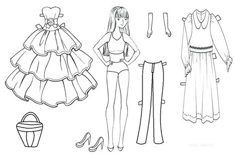 Tranh tô màu công chúa Barbie | Paper dolls, Coloring pages, American girl doll clothes patterns