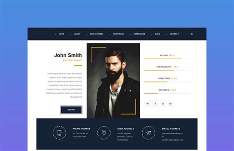 Personal Cv Website Template