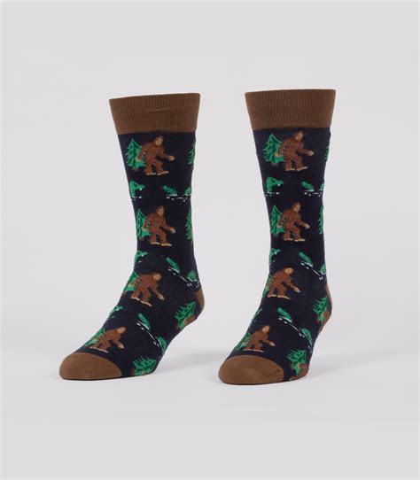 Bigfoot & Nessie Funny Pattern Men's Socks | Headline Shirts