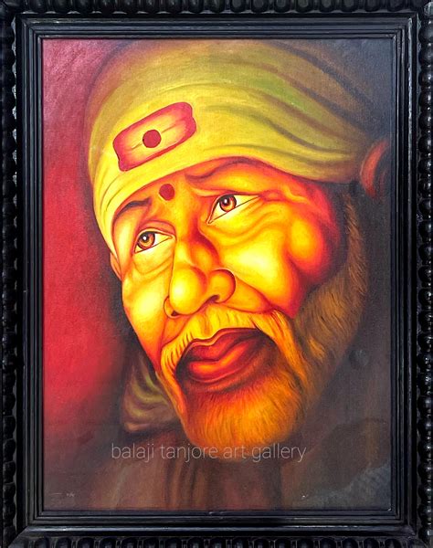 sai baba hand drawn painting