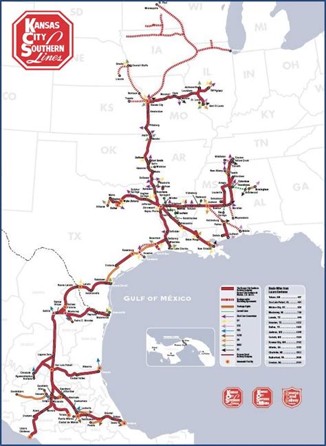 Kansas City Southern RR System Map