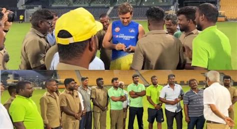 WATCH MS Dhoni sign autographs for Chepauk ground staff, fans laud ...