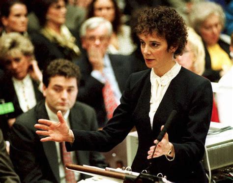 Here is Marcia Clark addressing the jury during the opening statements. | 50 Powerful Photos ...