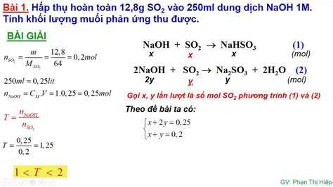 Hóa học 10 - Dạng bài tập SO2+NaOH - YouTube