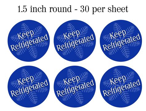 Keep Refrigerated Labels Refrigerator Stickers Baking | Etsy in 2021 | Refrigerator sticker ...