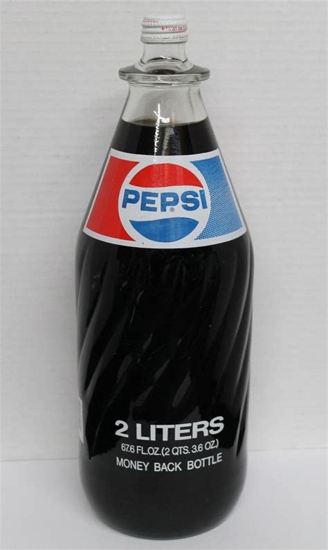 Very Rare Vintage FULL Pepsi-Cola 2 Liter (67.6 oz) Glass Bottle SEALED Unopened | Pepsi vintage ...