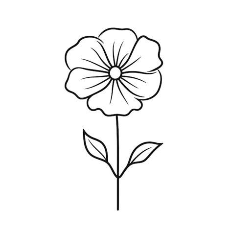 Premium AI Image | One Line flower Minimalist art Line for coloring Book